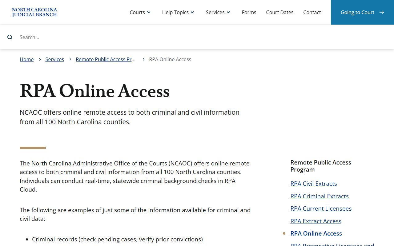Wilson County Clerk of Superior Court remote public access fees and coverage