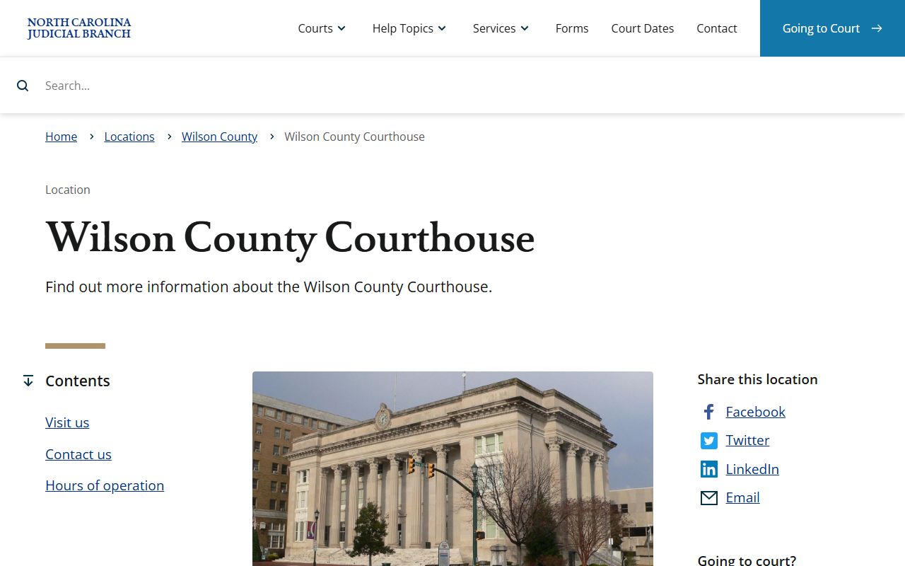 Wilson County court records courthouse address and hours