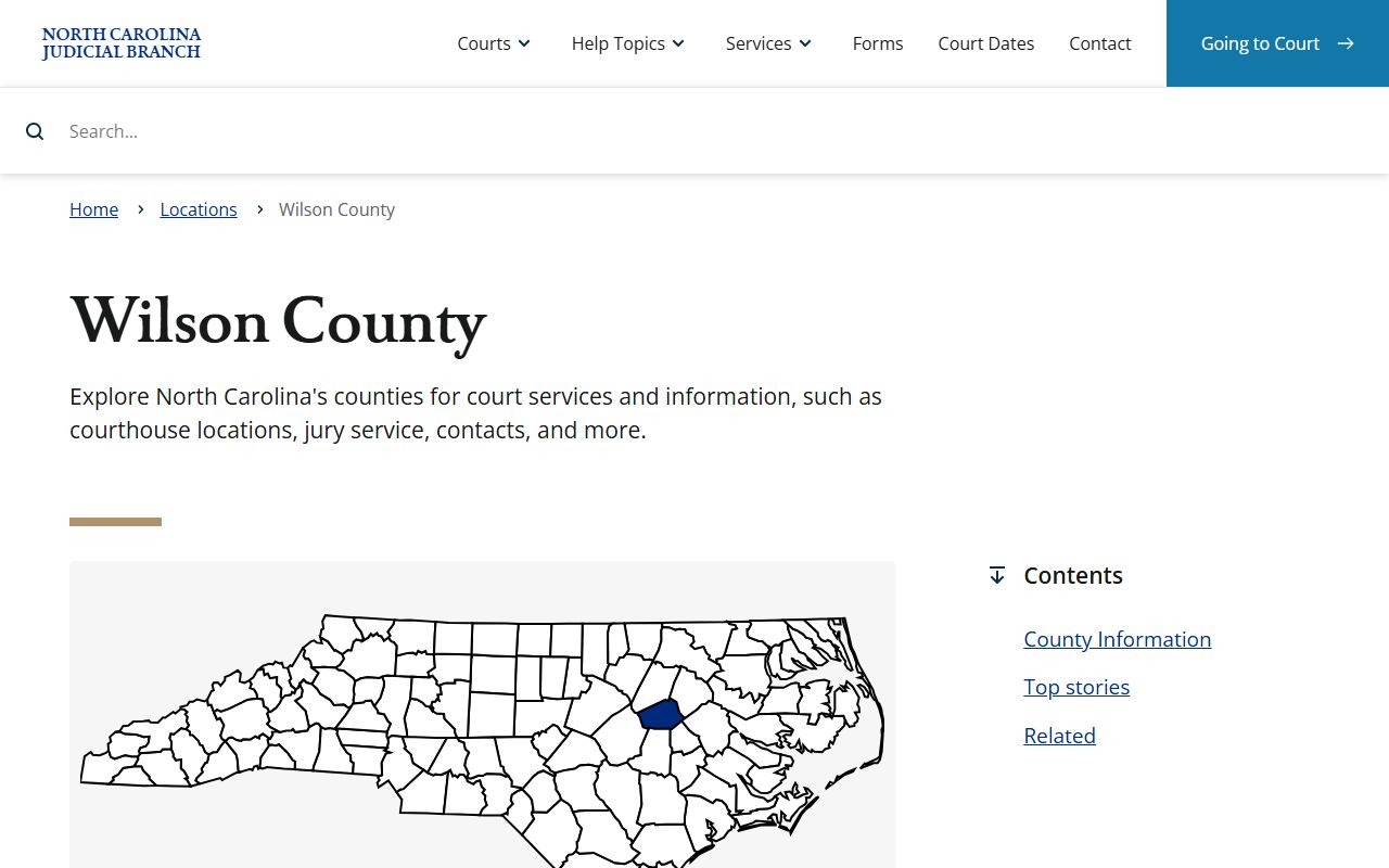 Wilson County court records Judicial Branch landing page