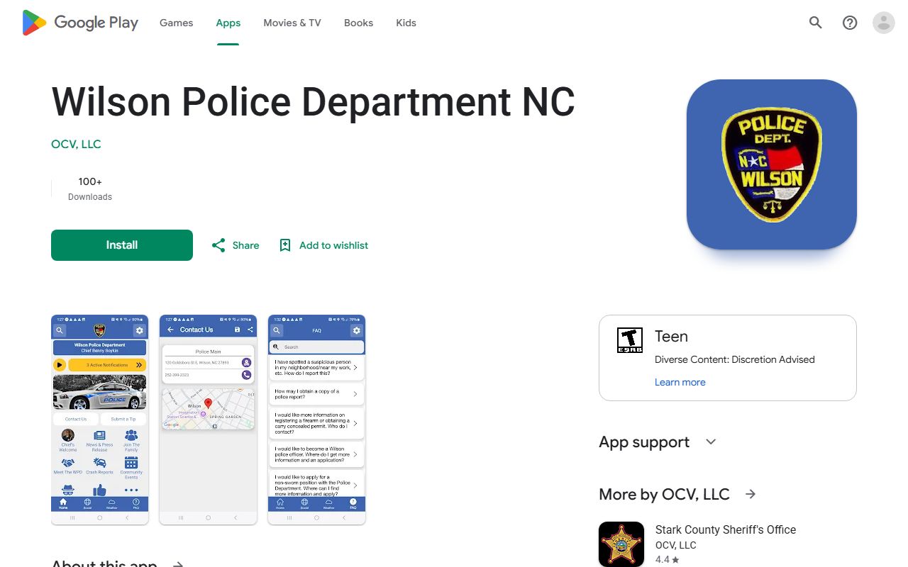 Wilson County warrant records Wilson Police app listing